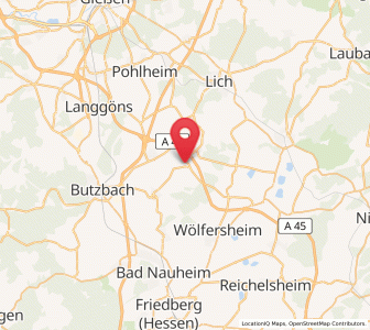 Map of Münzenberg, Hesse
