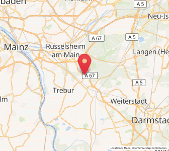 Map of Nauheim, Hesse