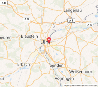 Map of Neu-Ulm, Bavaria