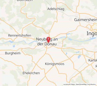 Map of Neubourg-sur-le-Danube, Bavaria