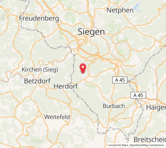 Map of Neunkirchen, North Rhine-Westphalia