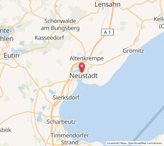 Map of Neustadt en Holstein, Schleswig-Holstein