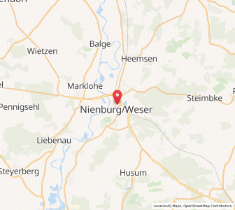 Map of Nienburg/Weser, Lower Saxony
