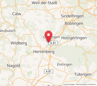 Map of Nufringen, Baden-Wurttemberg