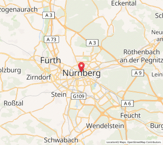 Map of Nuremberg, Bavaria