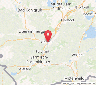 Map of Oberau, Bavaria