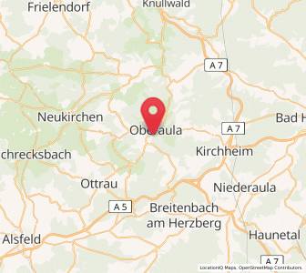 Map of Oberaula, Hesse