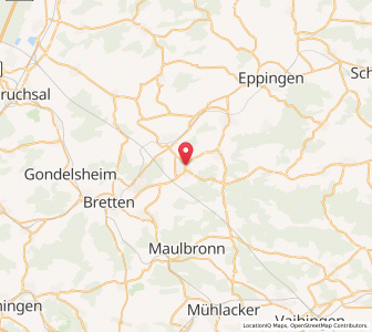Map of Oberderdingen, Baden-Wurttemberg