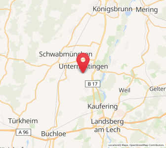 Map of Obermeitingen, Bavaria
