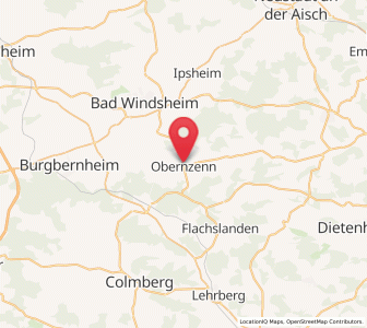 Map of Obernzenn, Bavaria