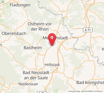 Map of Oberstreu, Bavaria