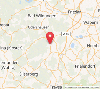 Map of Oberurff-Schiffelborn, Hesse