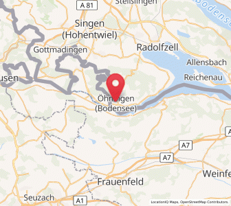 Map of Öhningen, Baden-Wurttemberg