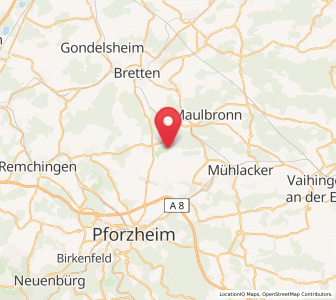 Map of Ölbronn-Dürrn, Baden-Wurttemberg