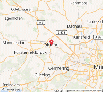 Map of Olching, Bavaria