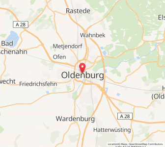 Map of Oldenbourg, Lower Saxony
