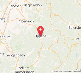 Map of Oppenau, Baden-Wurttemberg