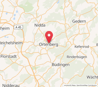 Map of Ortenberg, Hesse