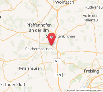 Map of Paunzhausen, Bavaria