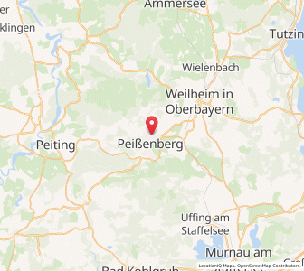 Map of Peissenberg, Bavaria