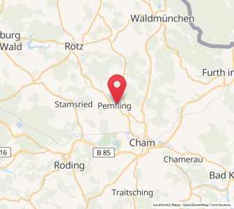 Map of Pemfling, Bavaria