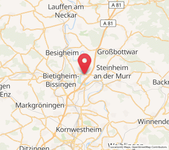 Map of Pleidelsheim, Baden-Wurttemberg