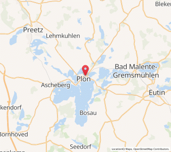 Map of Plön, Schleswig-Holstein