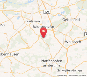 Map of Pörnbach, Bavaria