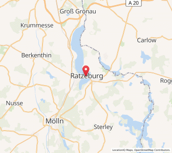 Map of Ratzebourg, Schleswig-Holstein
