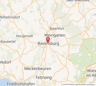 Map of Ravensbourg, Baden-Wurttemberg