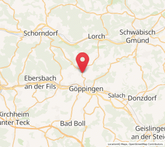 Map of Rechberghausen, Baden-Wurttemberg