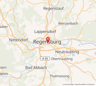 Map of Ratisbonne, Bavaria