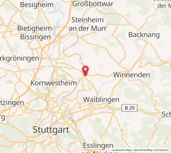 Map of Remseck am Neckar, Baden-Wurttemberg