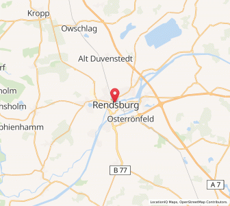 Map of Rendsbourg, Schleswig-Holstein