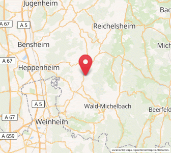 Map of Rimbach, Hesse