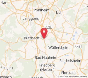 Map of Rockenberg, Hesse