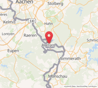 Map of Roetgen, North Rhine-Westphalia