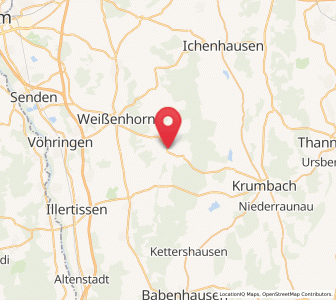 Map of Roggenburg, Bavaria