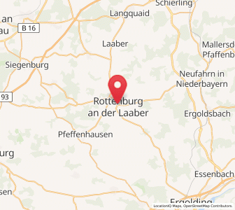 Map of Rottenburg an der Laaber, Bavaria