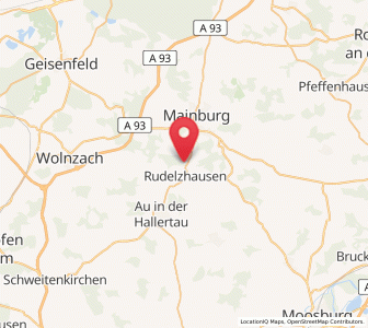 Map of Rudelzhausen, Bavaria