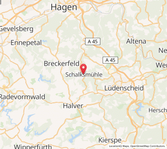 Map of Schalksmühle, North Rhine-Westphalia