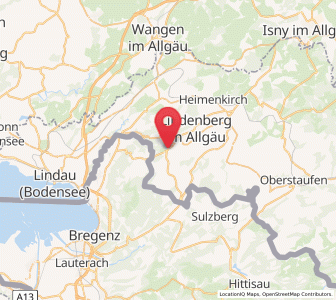 Map of Scheidegg, Bavaria