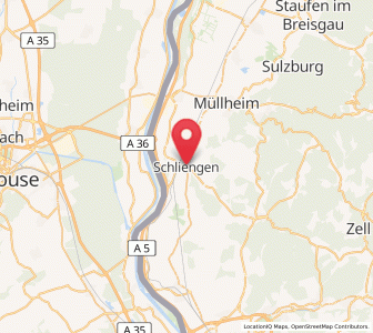 Map of Schliengen, Baden-Wurttemberg