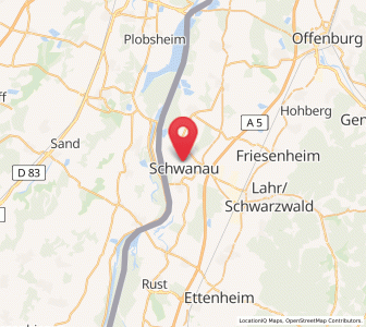Map of Schwanau, Baden-Wurttemberg