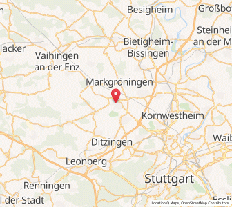 Map of Schwieberdingen, Baden-Wurttemberg