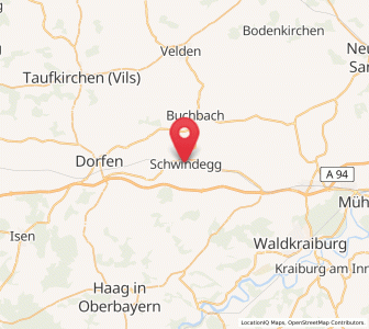 Map of Schwindegg, Bavaria