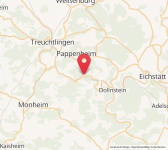 Map of Solnhofen, Bavaria