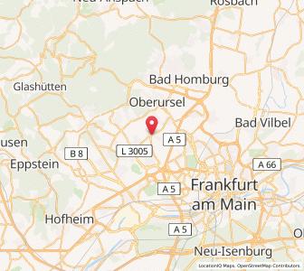 Map of Steinbach am Taunus, Hesse