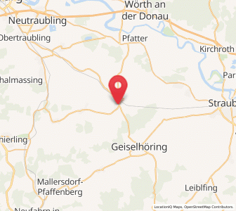 Map of Sünching, Bavaria