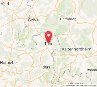 Map of Tann, Hesse